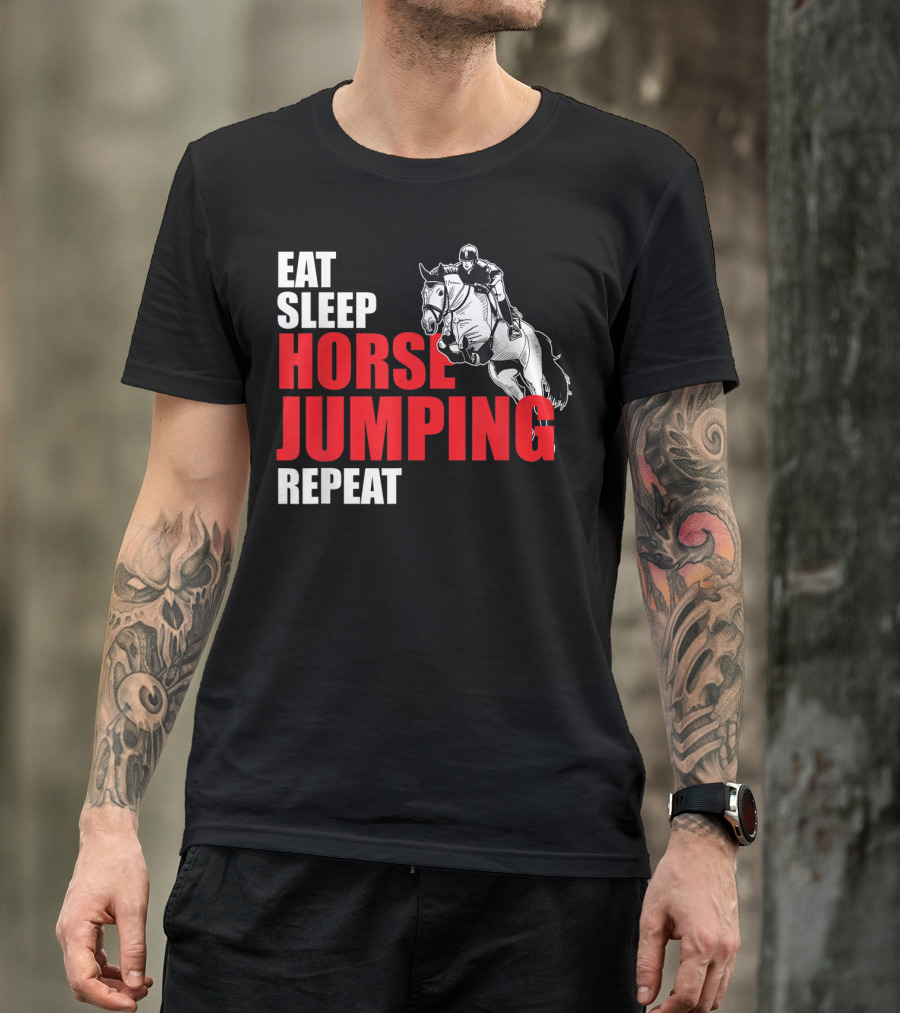 Eat Sleep Horse Jumping Repeat T-Shirt
