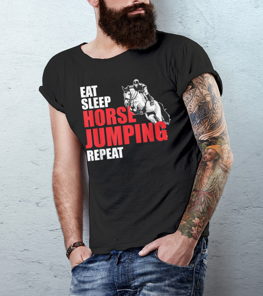 Eat Sleep Horse Jumping Repeat T-Shirt