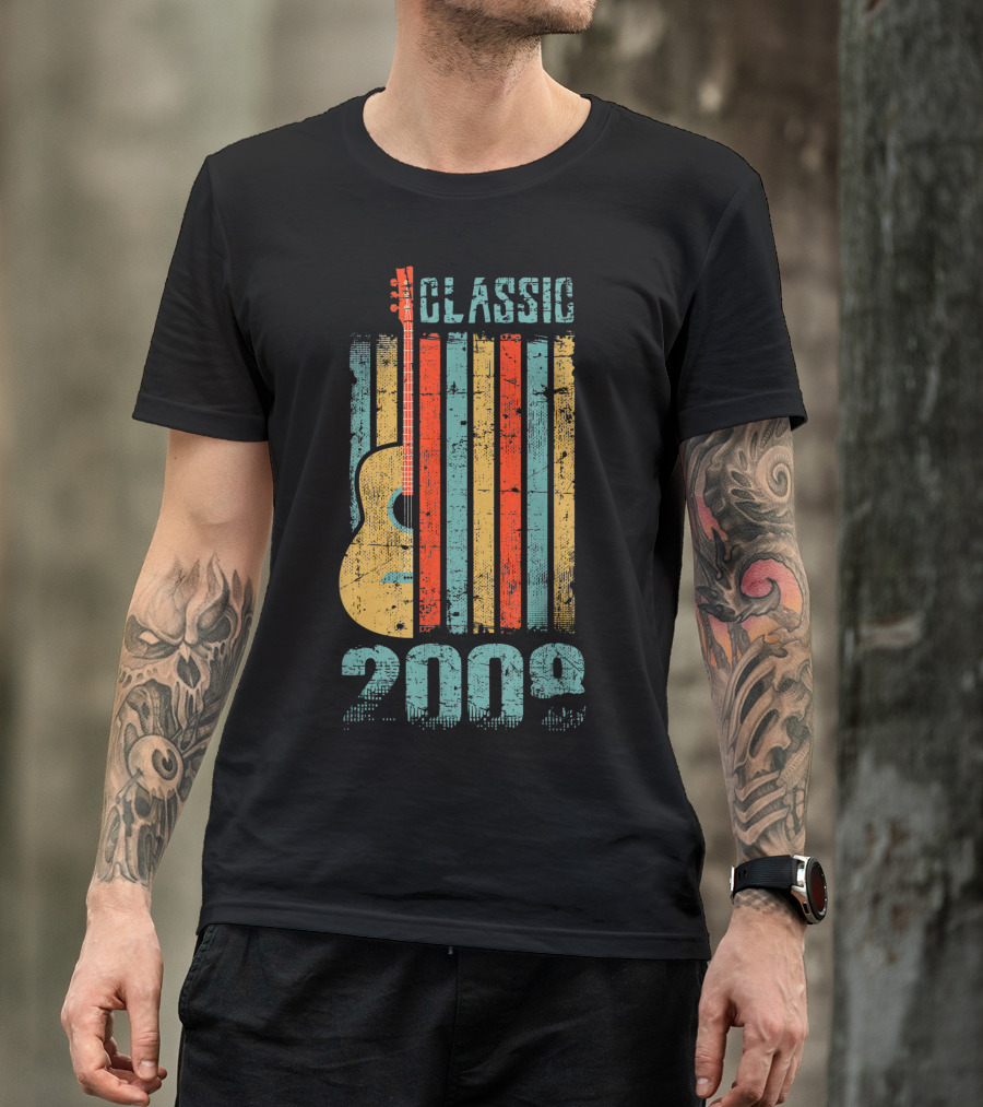 Classic 2008 Guitar Music Retro Vintage T-Shirt