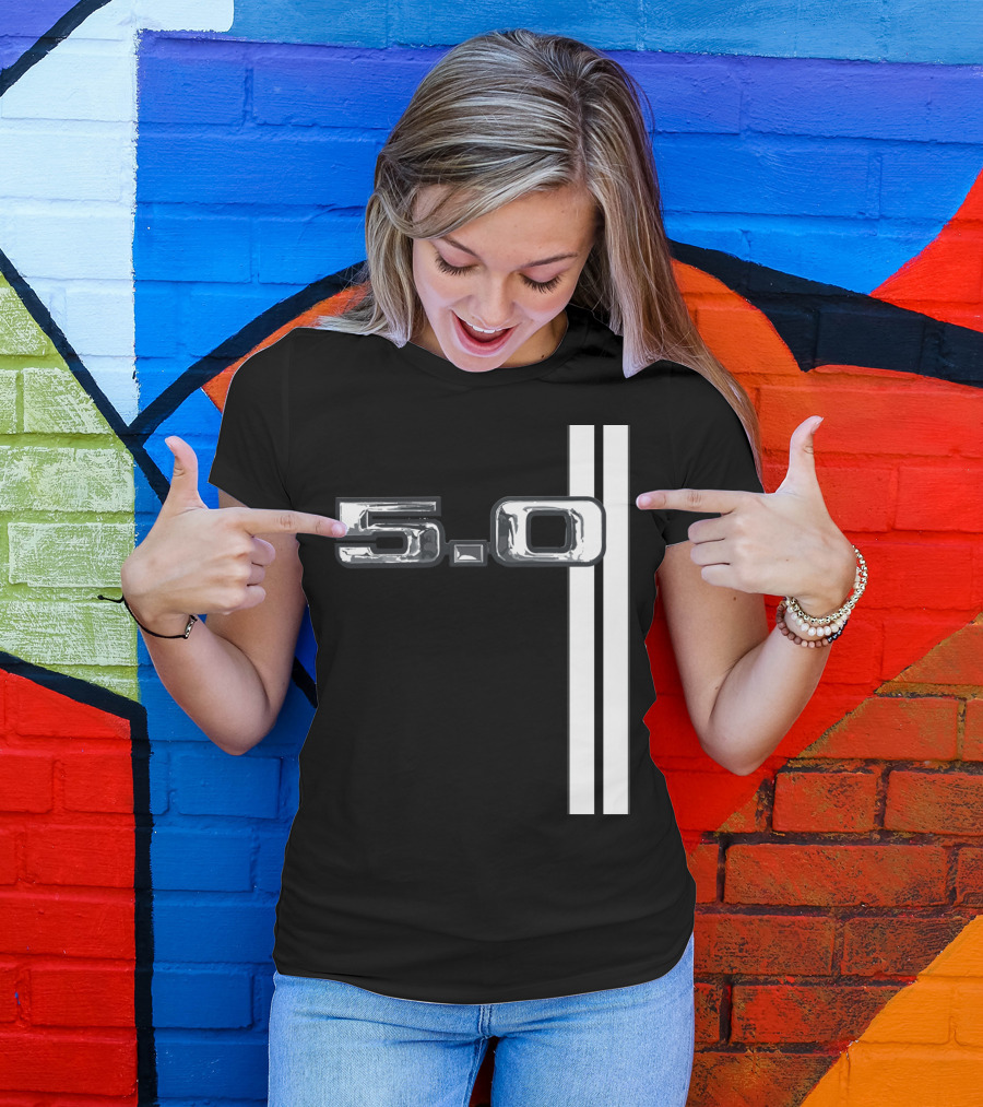5.0 Racing Stripe Classic Car T-Shirt