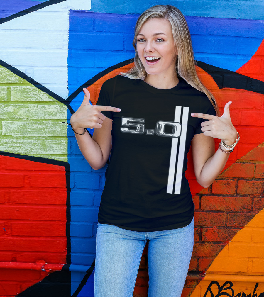 5.0 Racing Stripe Classic Car T-Shirt