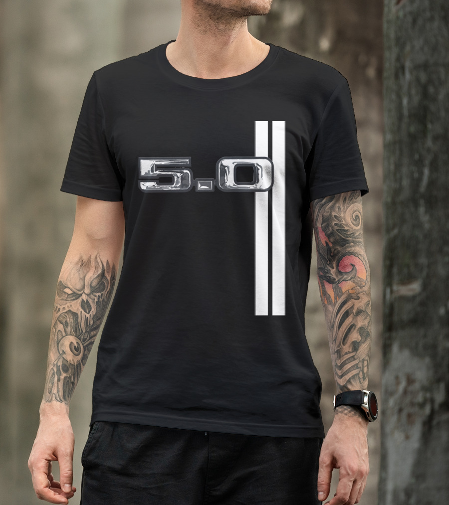 5.0 Racing Stripe Classic Car T-Shirt