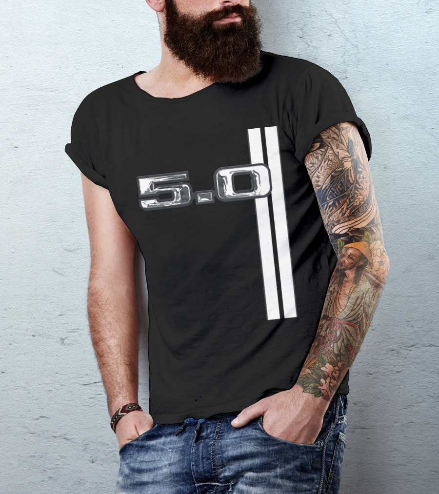 5.0 Racing Stripe Classic Car T-Shirt