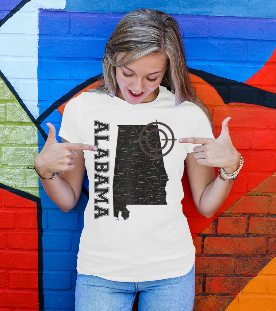 Alabama Vintage Maps Classic With Counties And Target T-Shirt