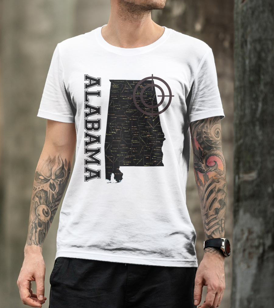 Alabama Vintage Maps Classic With Counties And Target T-Shirt