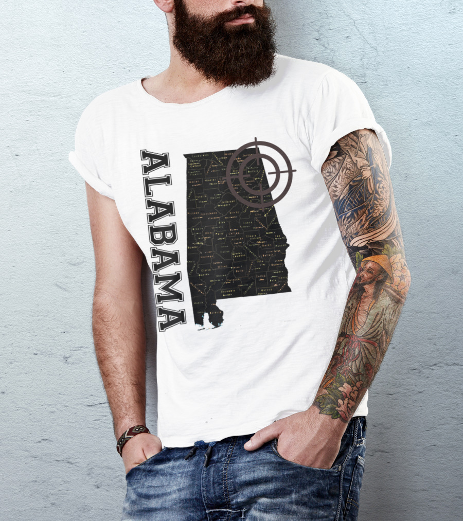 Alabama Vintage Maps Classic With Counties And Target T-Shirt