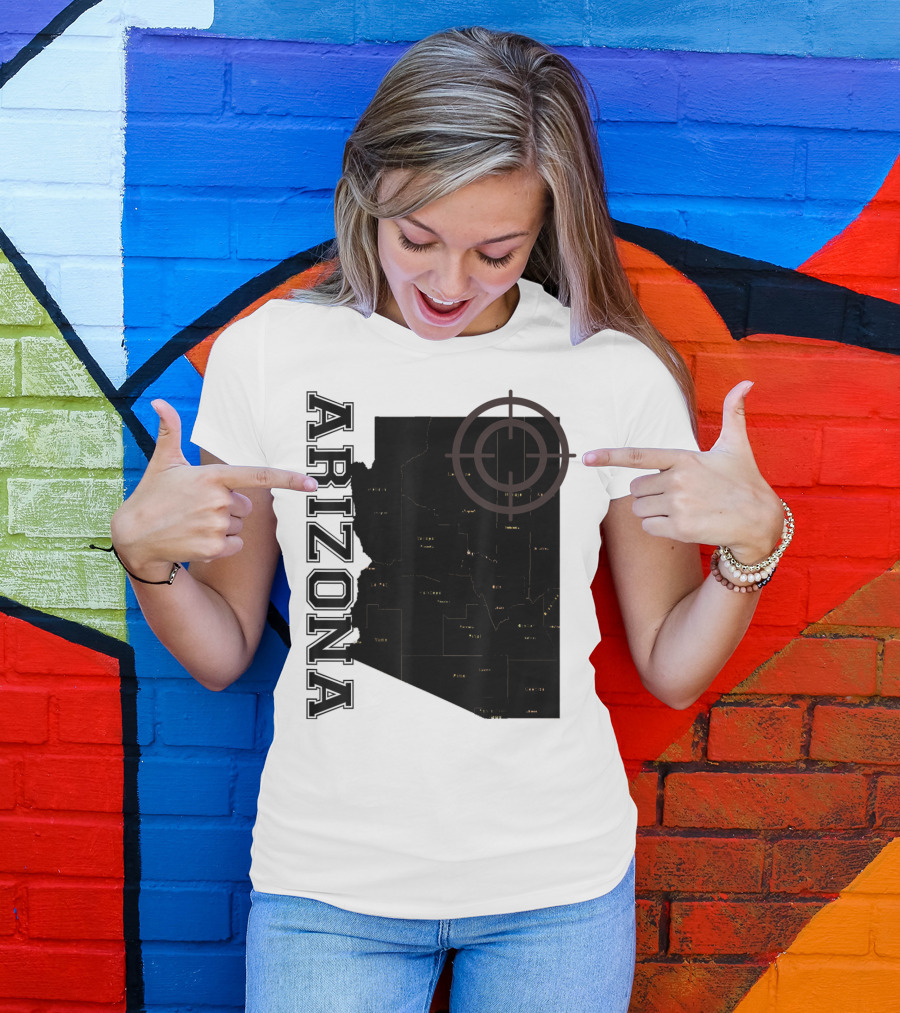 Arizona Map Classic Fun With Target T-Shirt