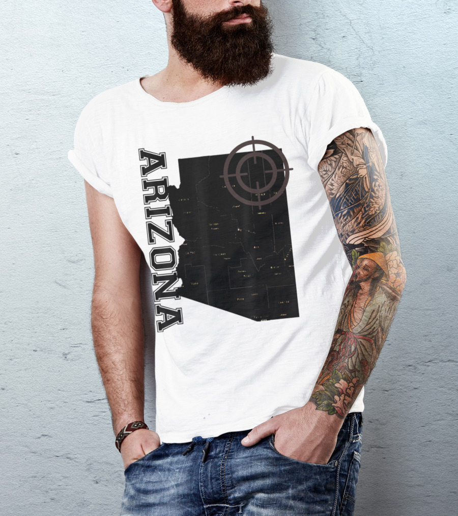 Arizona Map Classic Fun With Target T-Shirt