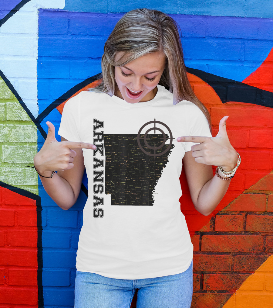 Arkansas Maps Classic Fun Targeted Exploration T-Shirt