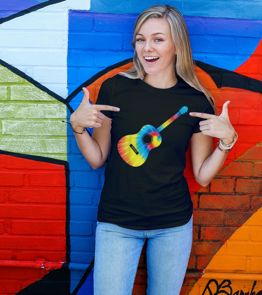 Classic Vintage Guitar Tie-Dye T-Shirt