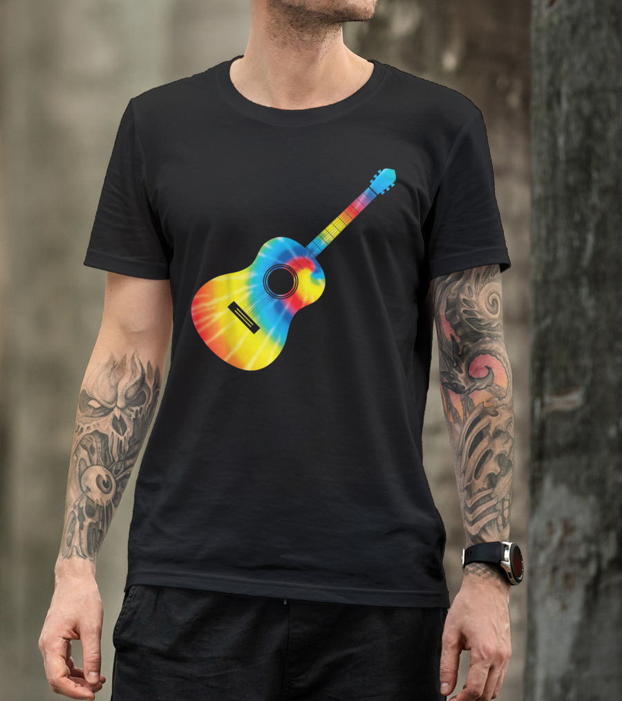 Classic Vintage Guitar Tie-Dye T-Shirt