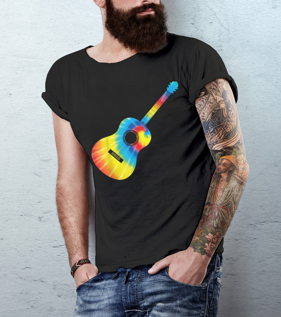 Classic Vintage Guitar Tie-Dye T-Shirt