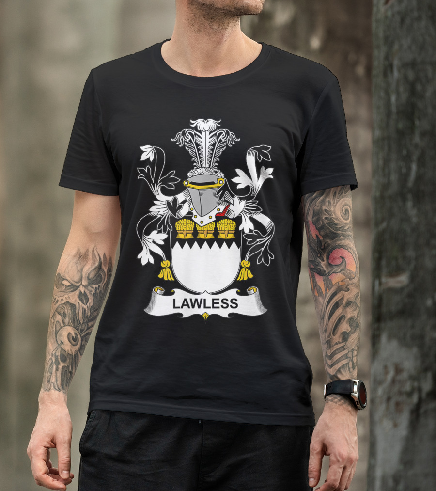 Lawless Family Crest Coat Of Arms T-Shirt