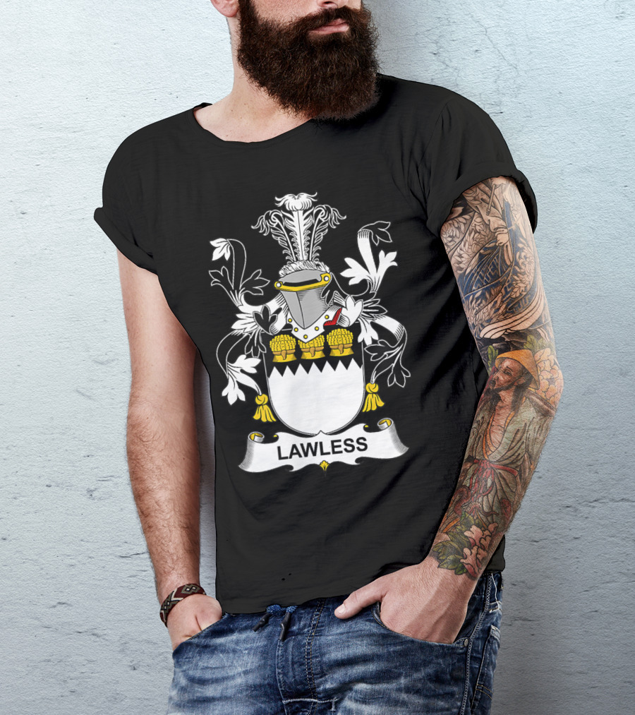 Lawless Family Crest Coat Of Arms T-Shirt