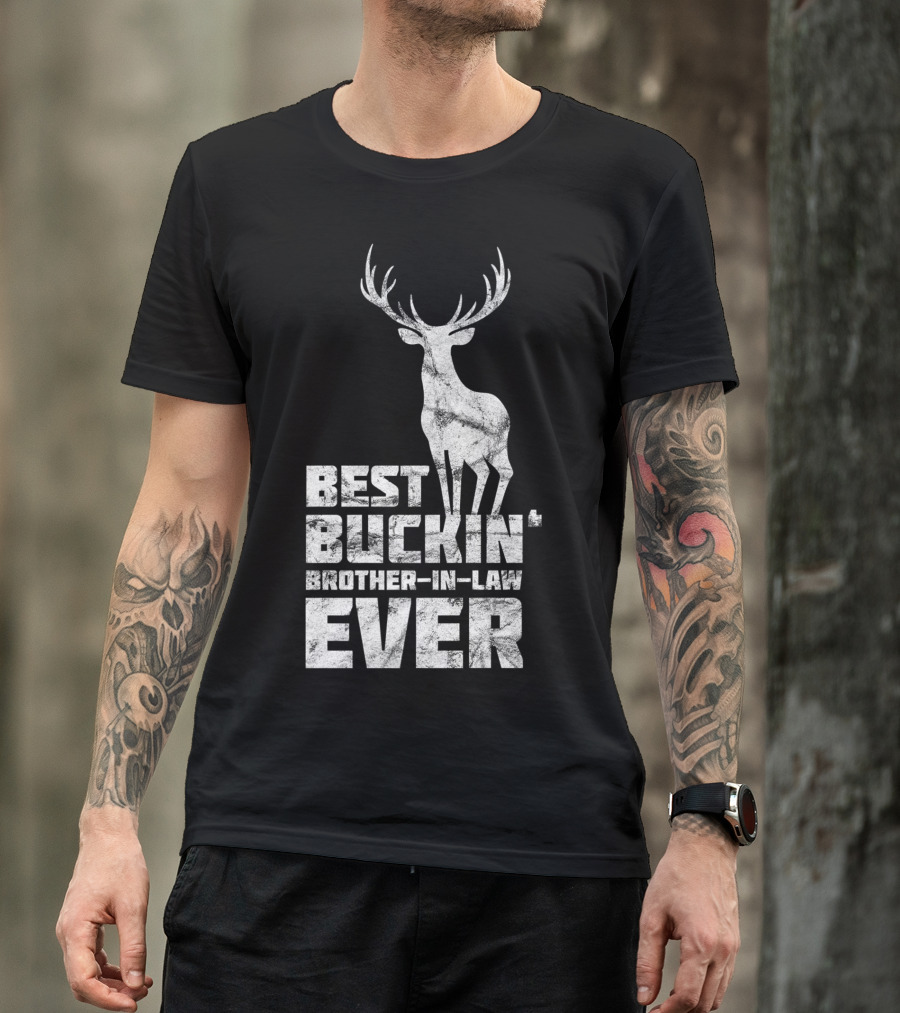 Best Buckin' Brother-in-Law Ever Mens Awesome Buck Deer T-Shirt