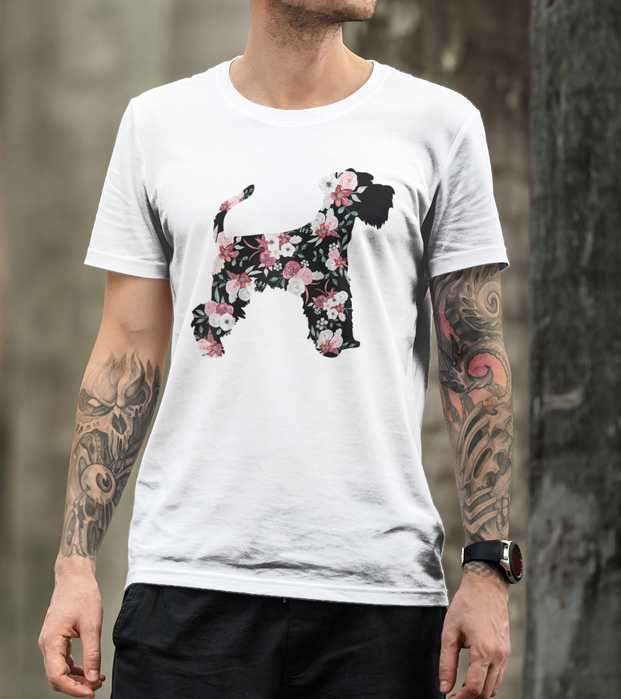 Minischnauzer Floral T-Shirt