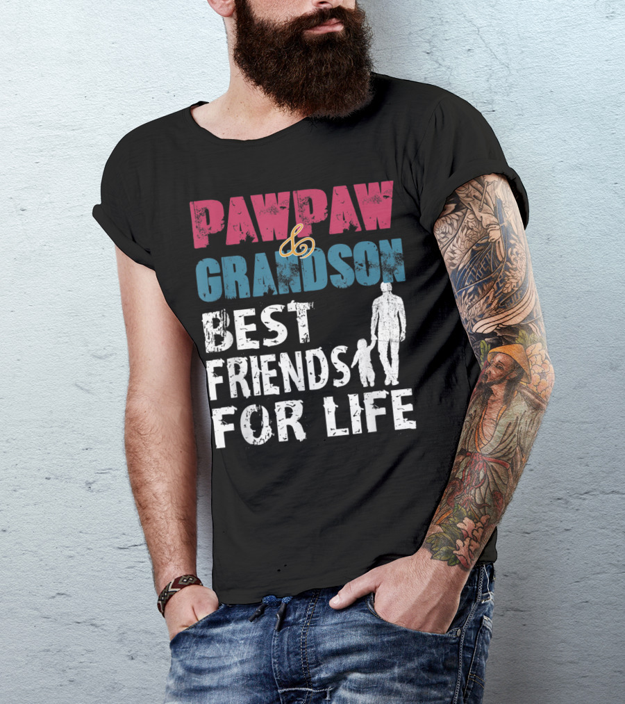 Pawpaw And Grandson Best Friends For Life T-Shirt