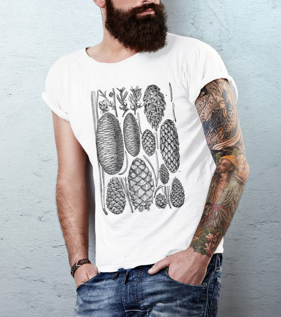 Pine Cone Vintage Botanical Nature T-Shirt