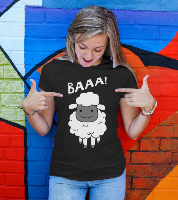 Baaa Sheep Sheep Lovers Animal Print Farm T-Shirt