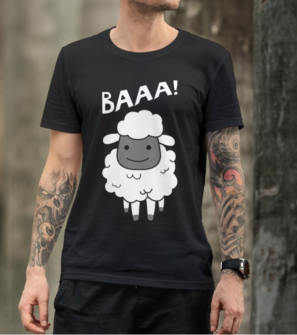 Baaa Sheep Sheep Lovers Animal Print Farm T-Shirt