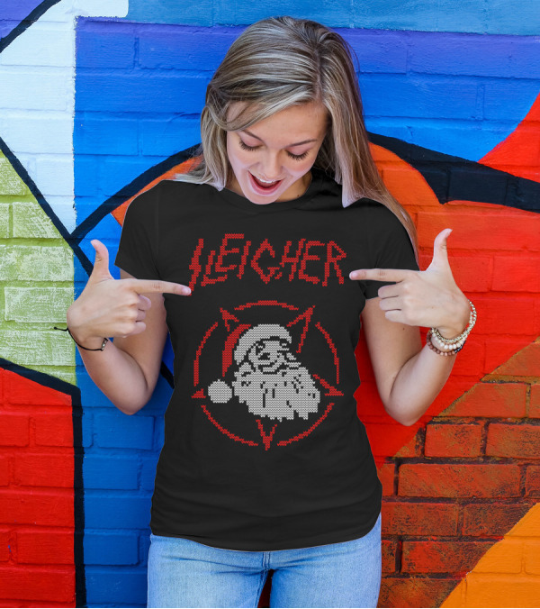 Sleigher Santa Pentagram Knit T-Shirt