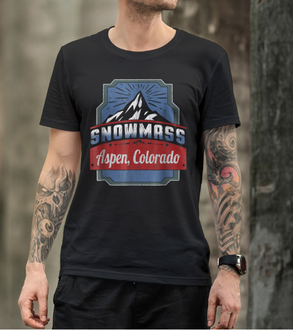 Snowmass Aspen Colorado Mountain Ski Adventure T-Shirt