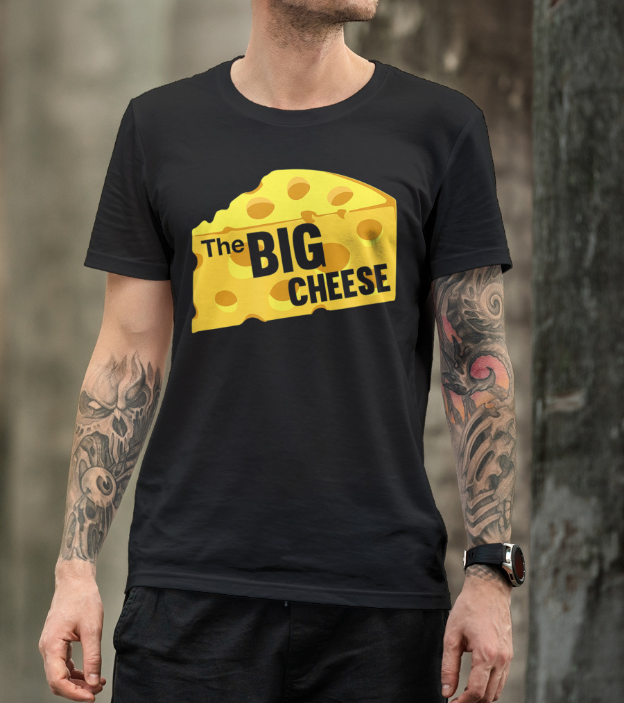 The Big Cheese Emphasizing A Large Yellow Wedge T-Shirt