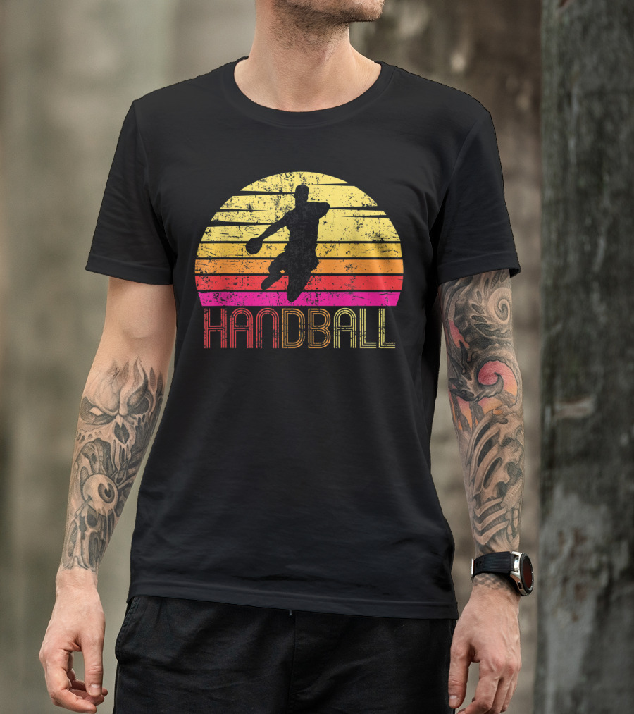 Vintage Handball Retro Sunset T-Shirt
