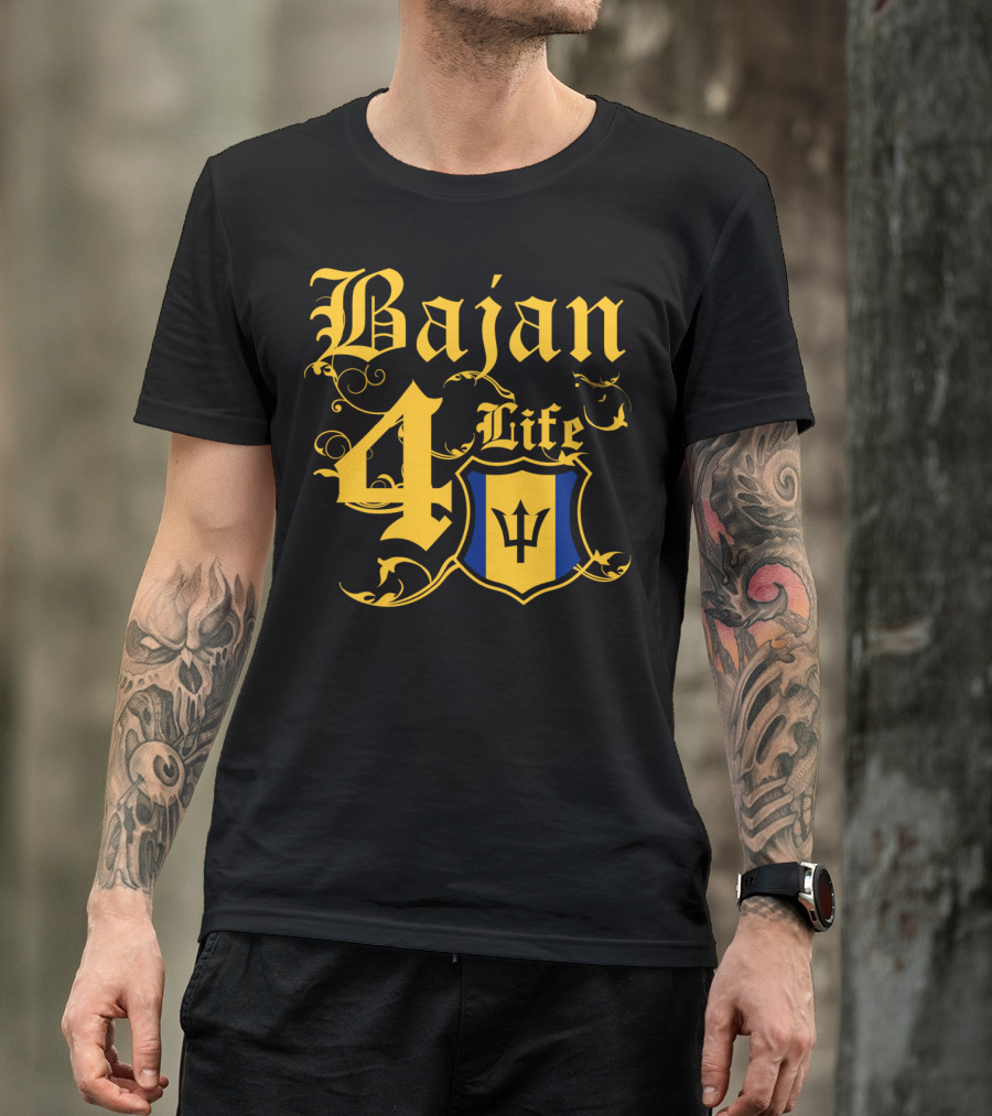 Bajan 4 Life Barbados Flag T-Shirt