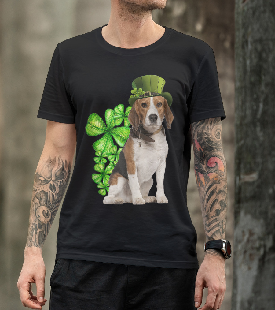 Beagles Irish Shamrock Dog Lovers St. Patrick's Hat T-Shirt