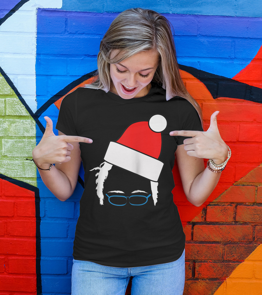 Bernie Sanders Santa Hat Christmas Holiday T-Shirt