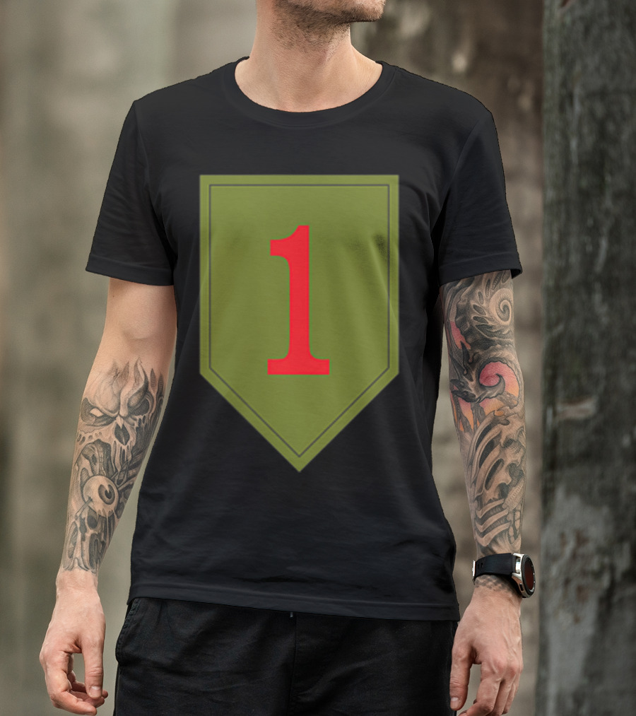Big Red One 1st Infantry Division Patch Emblem Badge T-Shirt