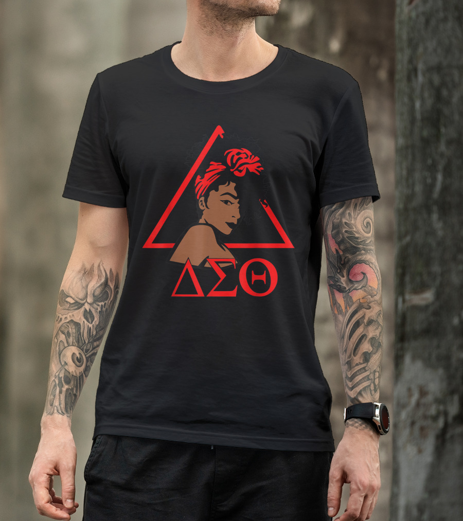 Delta Sigma Theta 1913 African American Woman In Red Triangle T-Shirt
