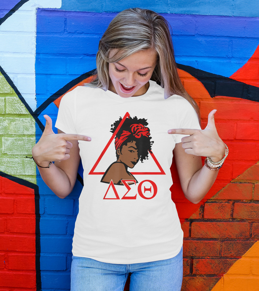 Delta Sigma Theta 1913 African American Woman In Red Triangle T-Shirt