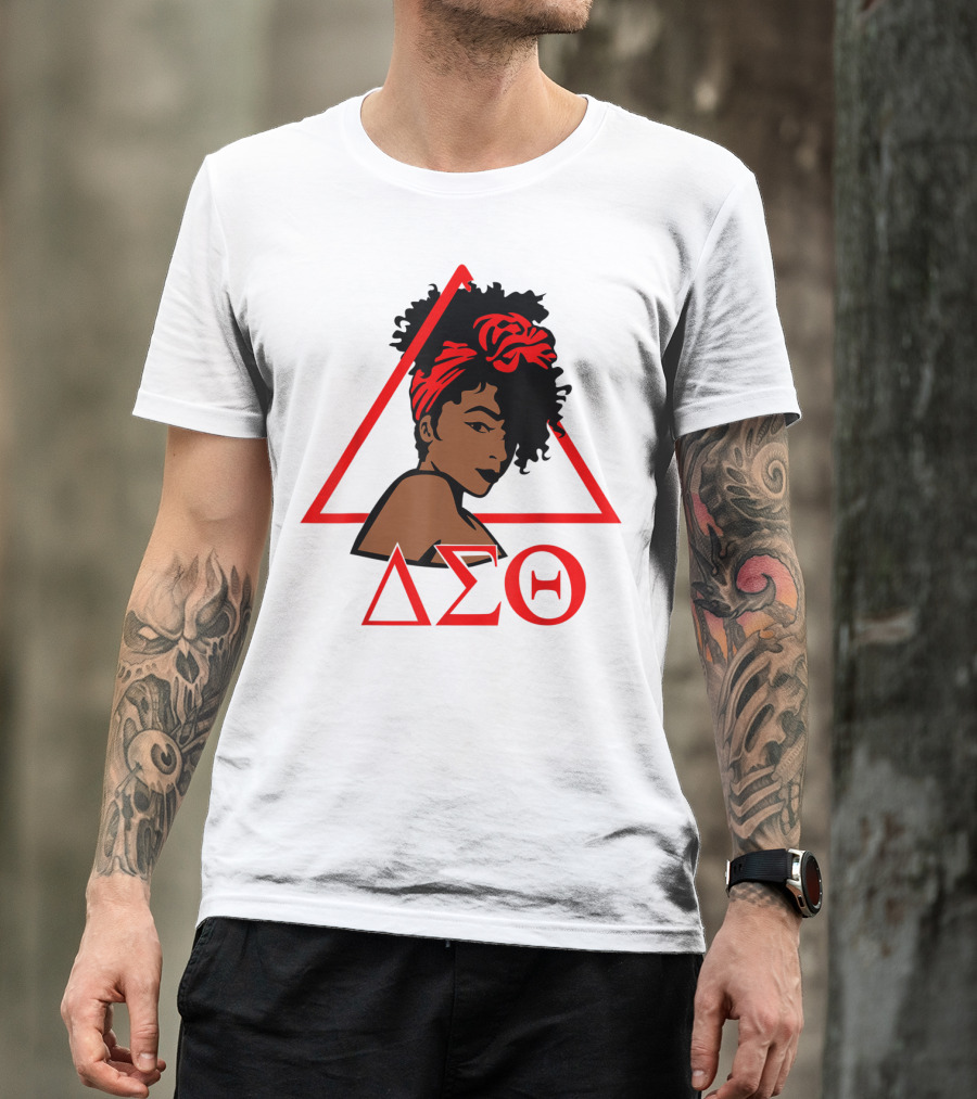Delta Sigma Theta 1913 African American Woman In Red Triangle T-Shirt