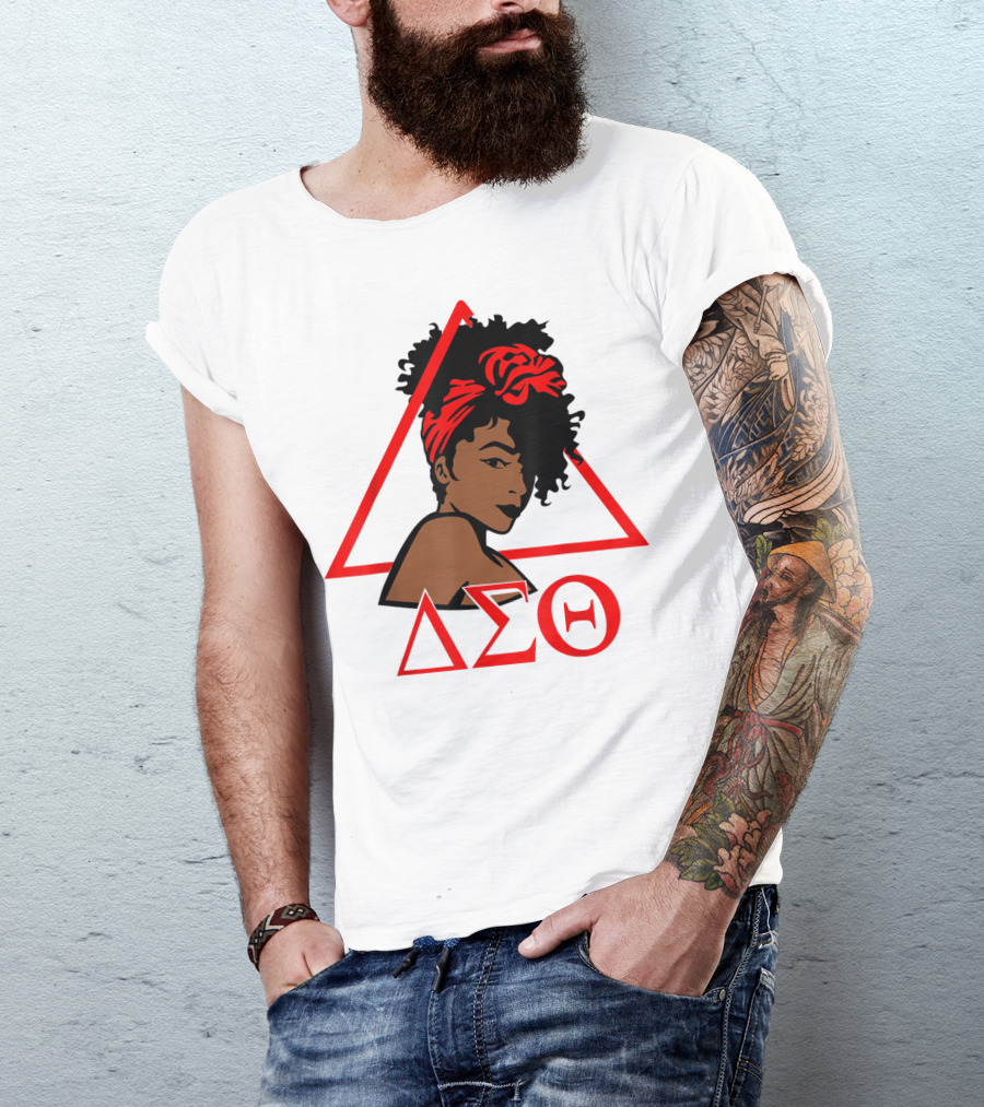 Delta Sigma Theta 1913 African American Woman In Red Triangle T-Shirt