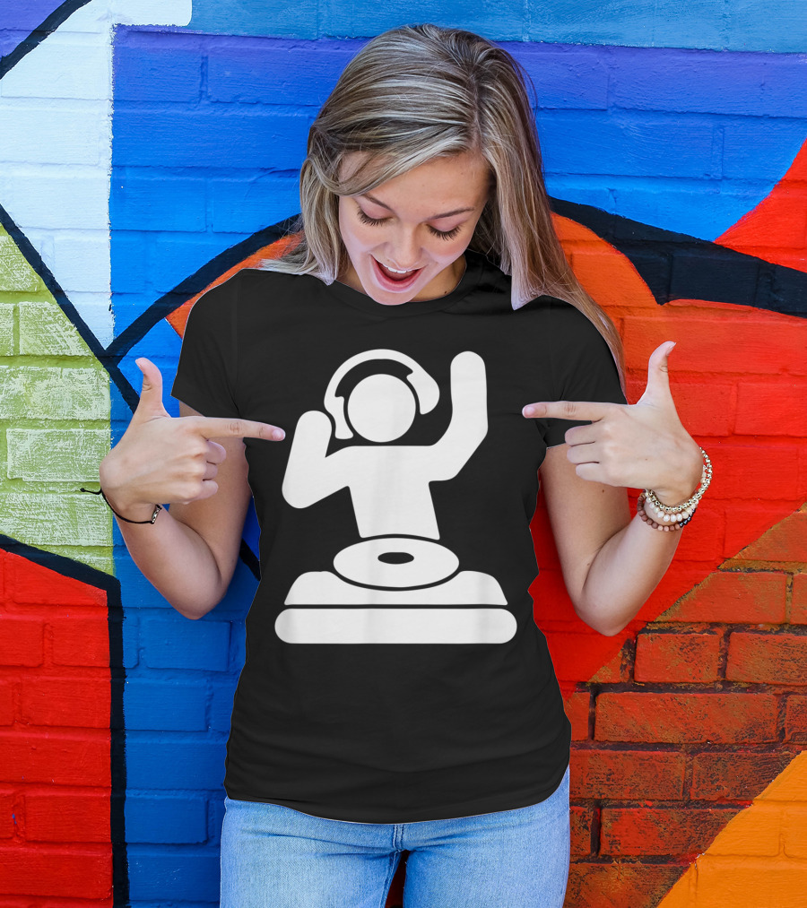 Dj Vinyl Turntable Music Mixer Headphones T-Shirt