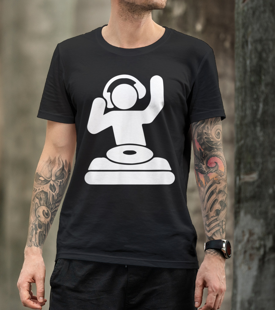 Dj Vinyl Turntable Music Mixer Headphones T-Shirt