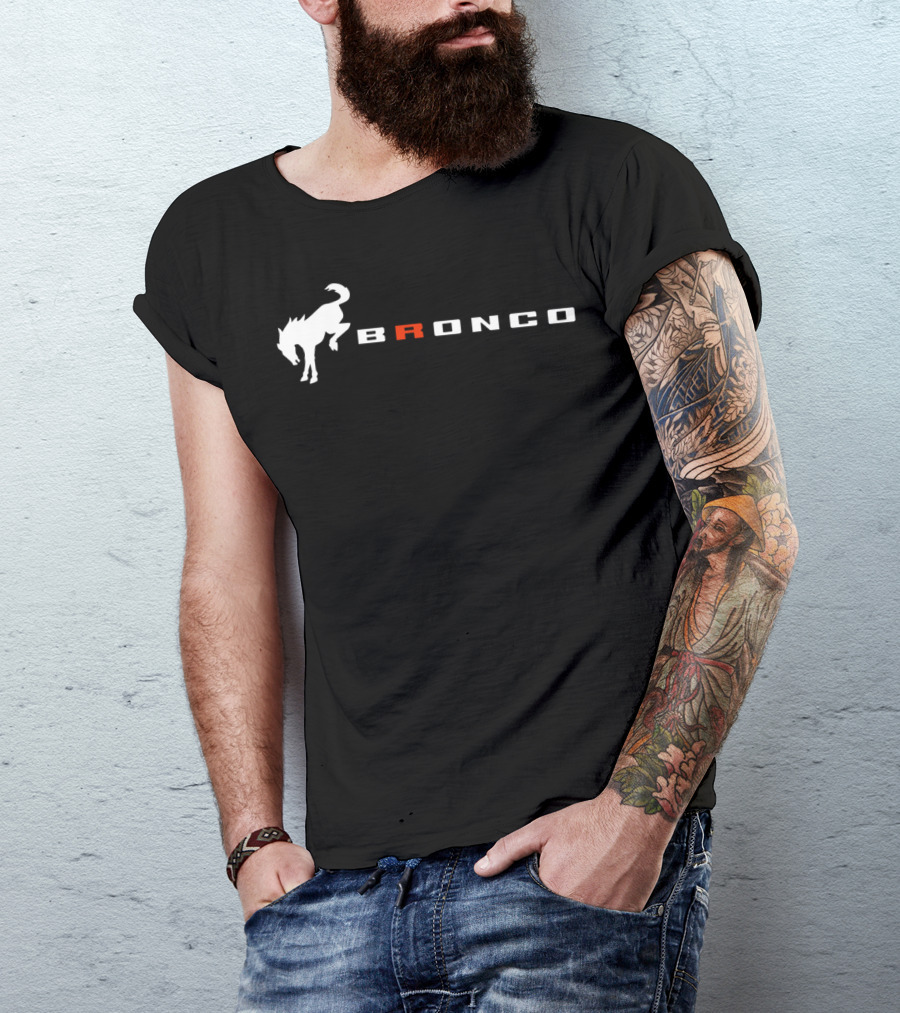 Bronco Logo With Bucking Horse T-Shirt