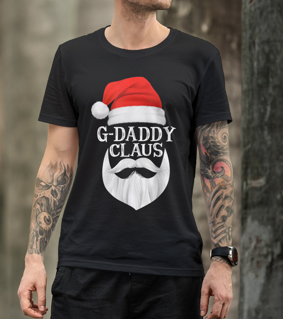G-Daddy Claus Christmas Beard Santa Hat T-Shirt