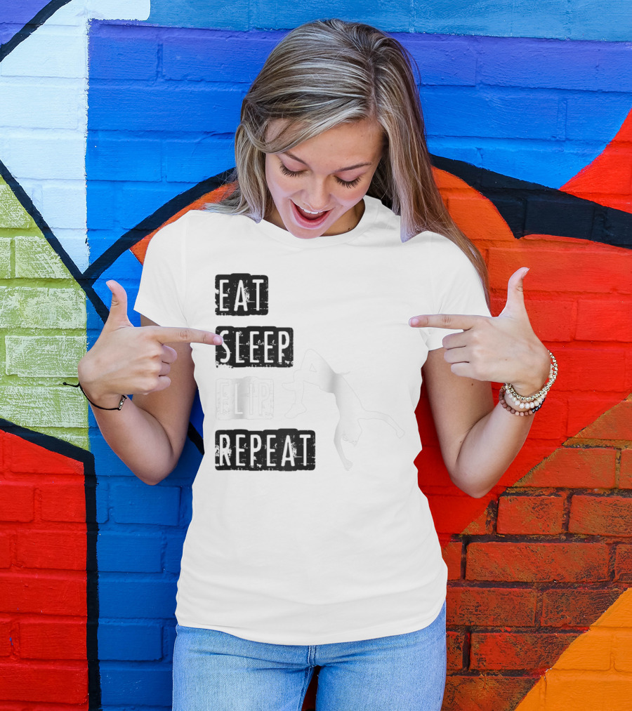 Gymnastics Eat Sleep Flip Repeat Gymnast T-Shirt