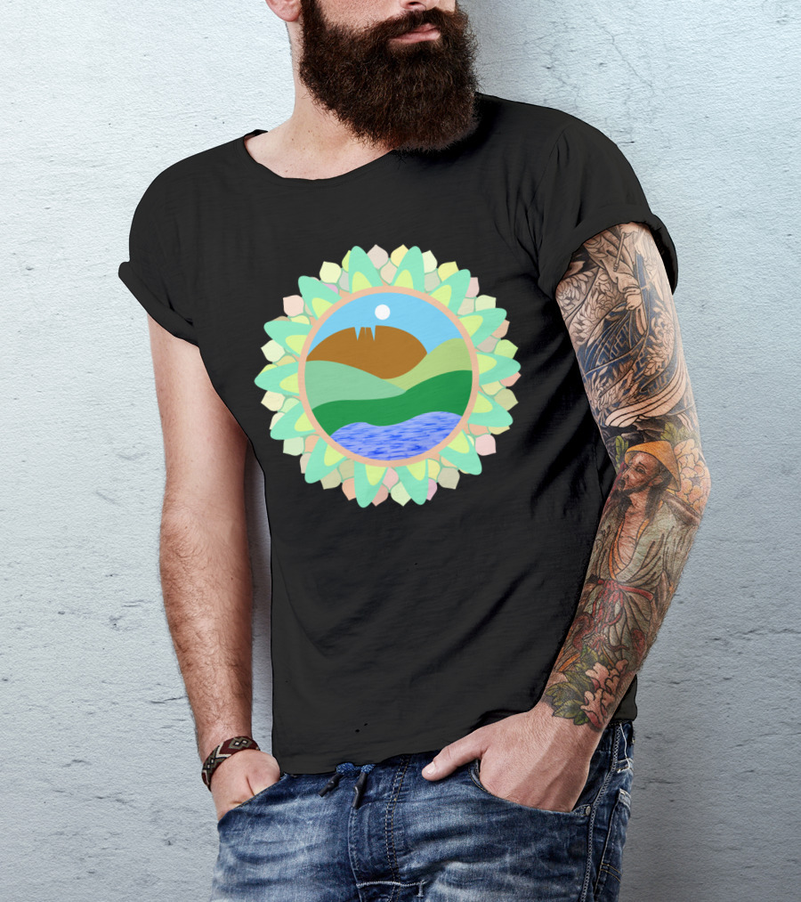 Horsetooth Rock Fort Collins Colorado Co Scenic Mountain Lake Sunburst T-Shirt