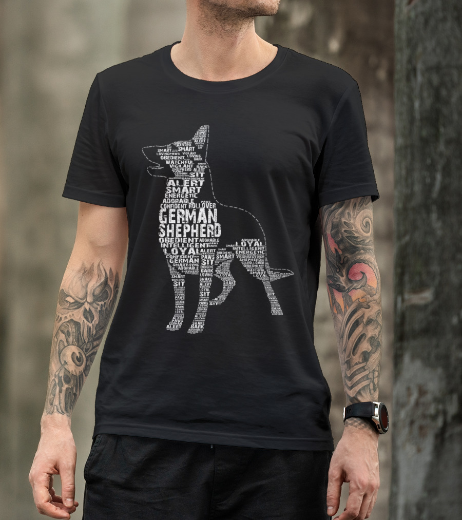 I Love My German Shepherd Dog Mom Alert Smart Loyal Obedient Energetic Confident T-Shirt