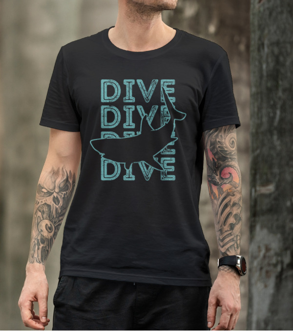Dive Shark Dive Dive Dive Future Marine Biologist Ocean Life T-Shirt