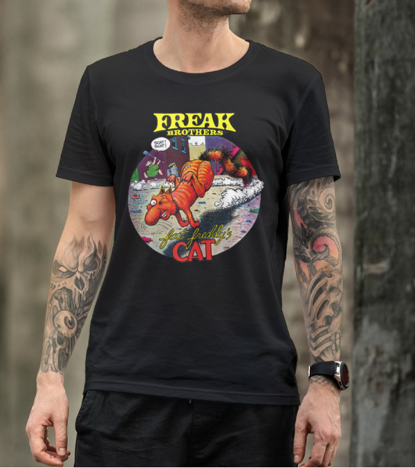 Fat Freddy's Cat Freak Brothers Scat Street Comic Scene T-Shirt
