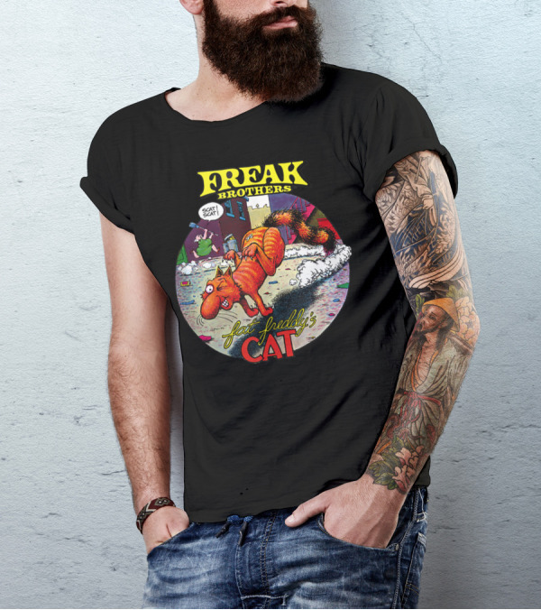 Fat Freddy's Cat Freak Brothers Scat Street Comic Scene T-Shirt