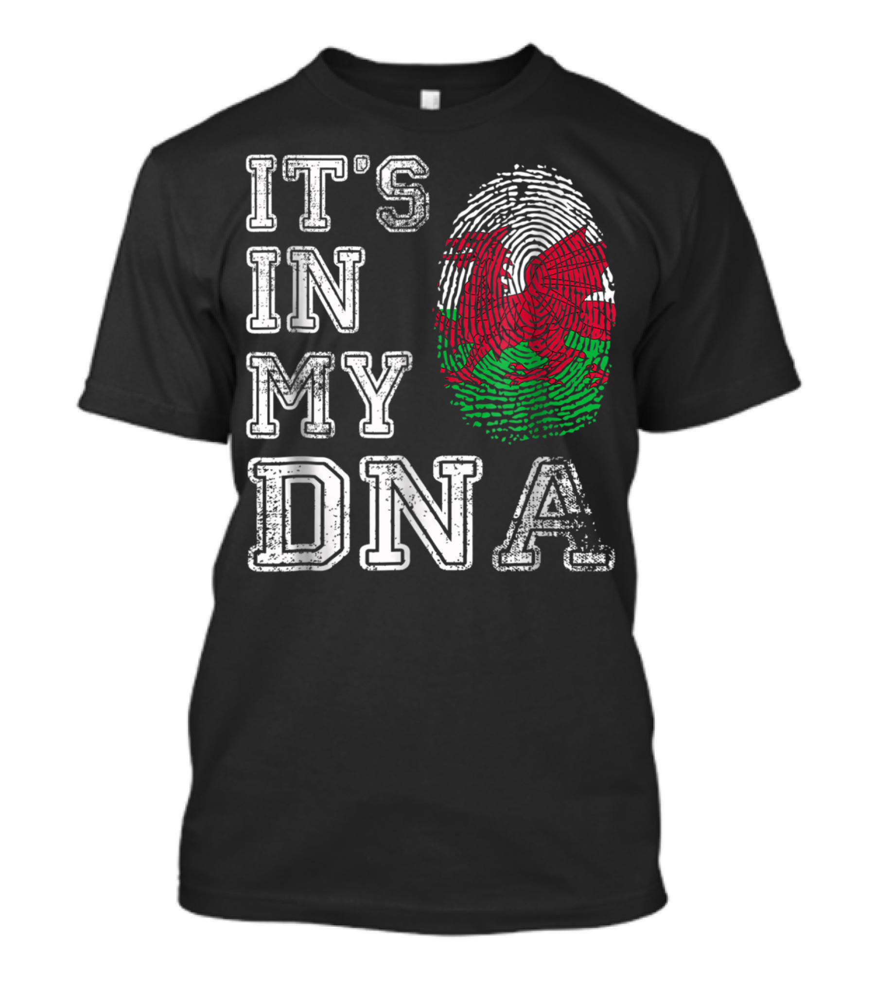 It's In My Dna Wales Flag Welsh Fingerprint T-Shirt