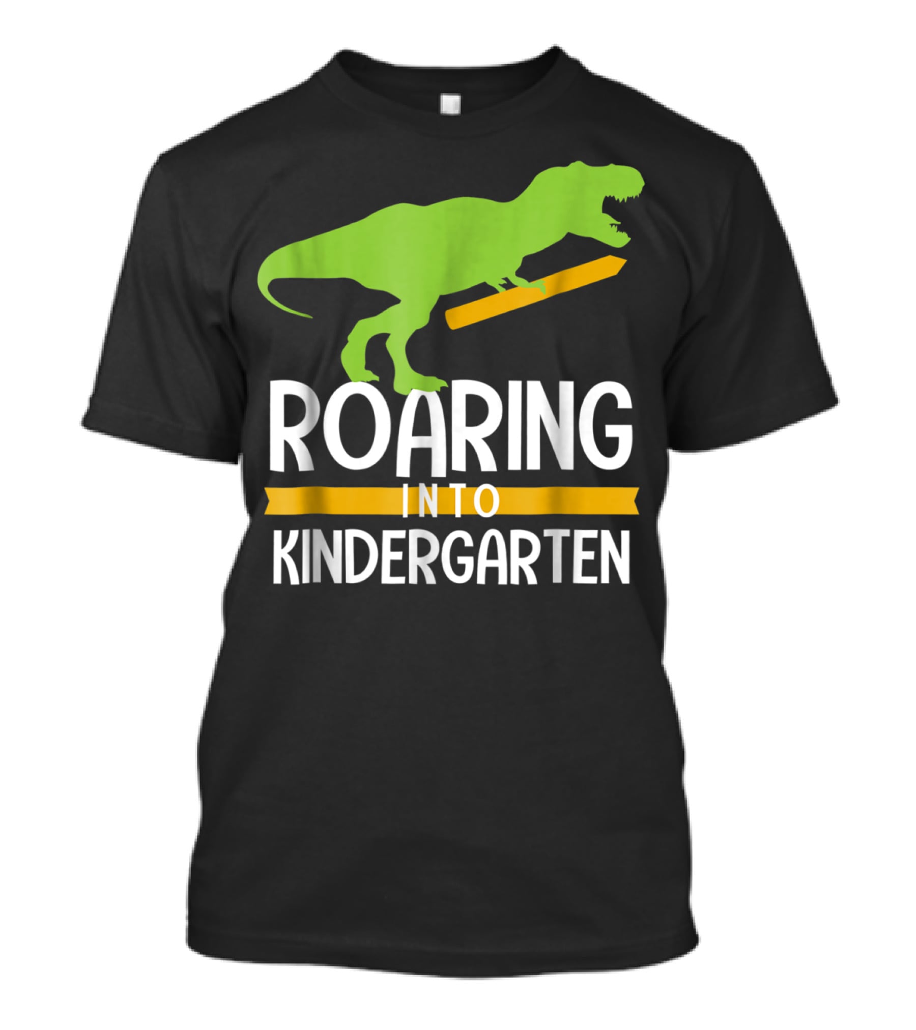 Roaring Into Kindergarten Back To School Dinosaur T-Shirt