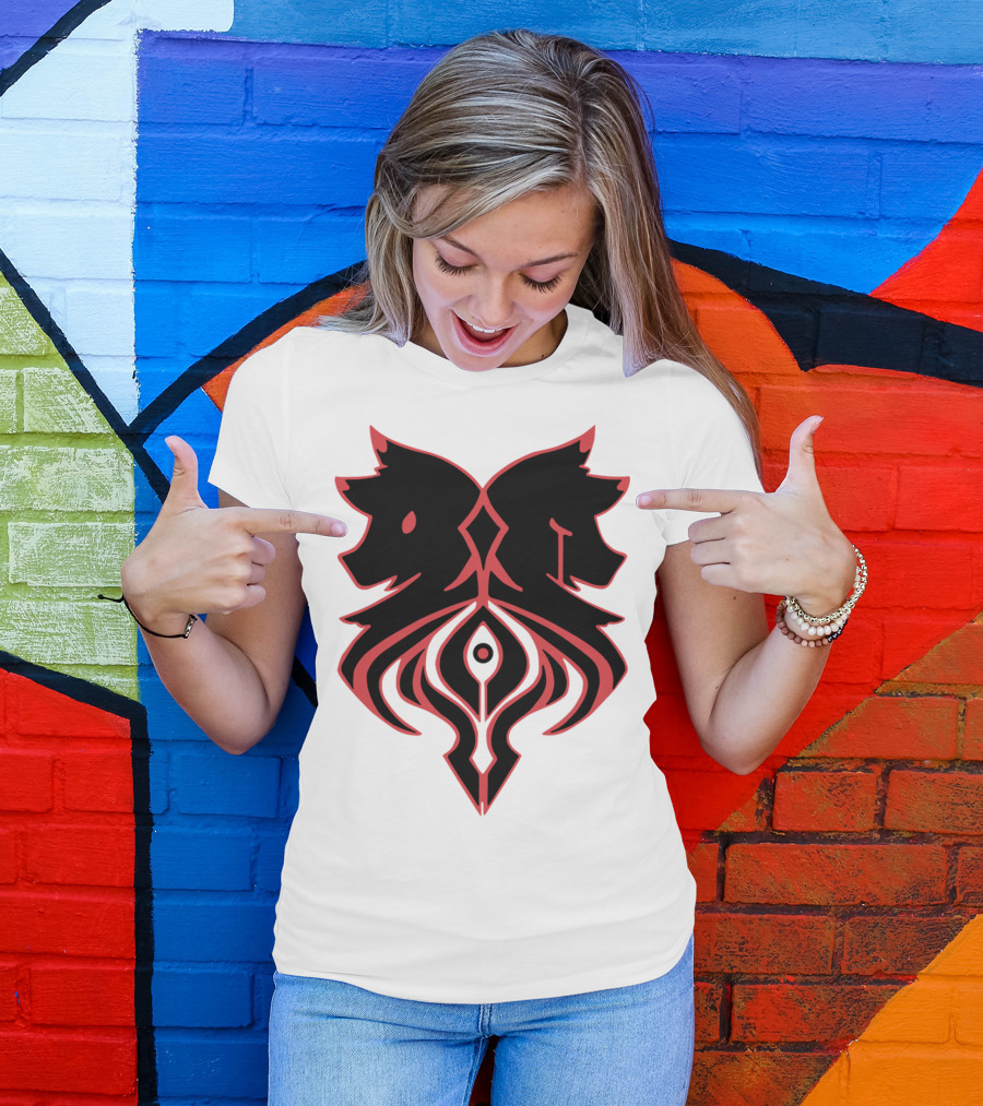 Aaron Lycan Twin Wolf Emblem T-Shirt