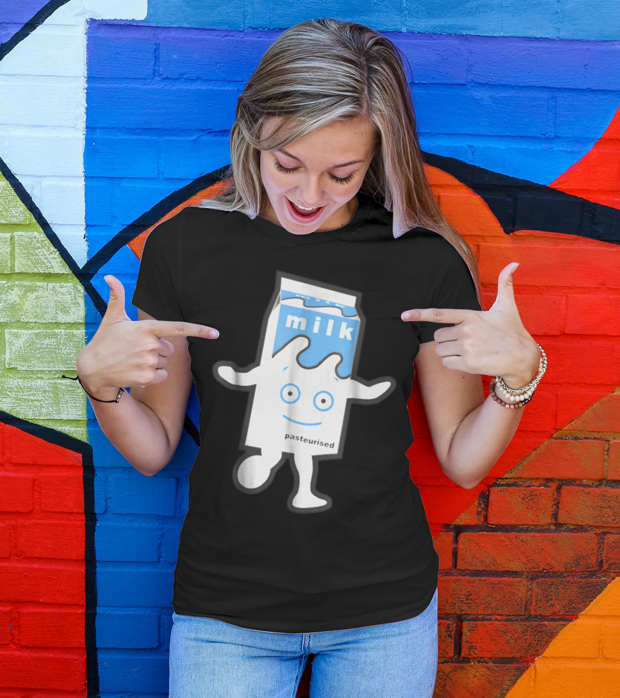 Blur Milky Milk Pasteurised Smiling Carton T-Shirt